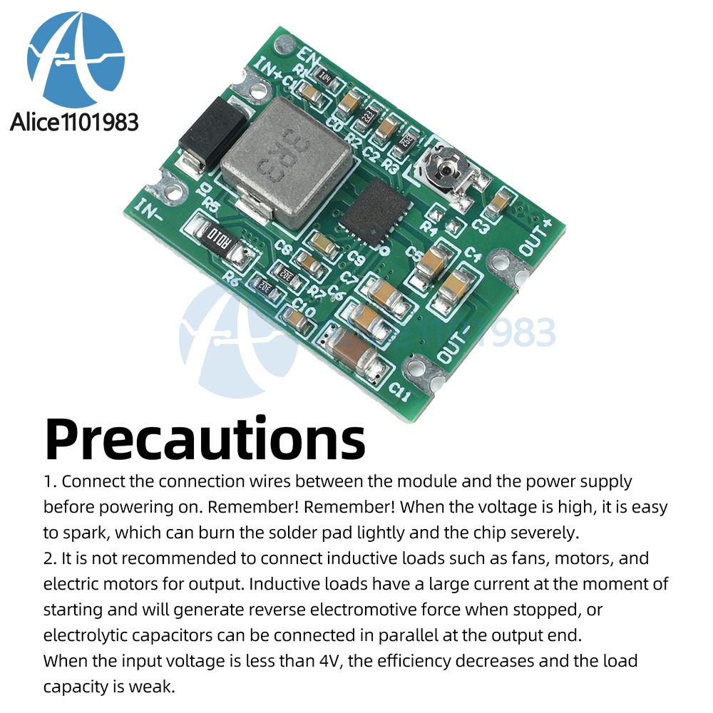 DC 3–20V to 1.2–18V Buck-Boost Module Regulated Power Supply Module for Battery