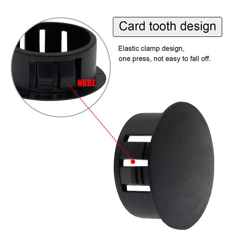 Black Round Plastic Hole Plug Blanking End Caps Pipe Tube Inserts Bungs 5mm~60mm