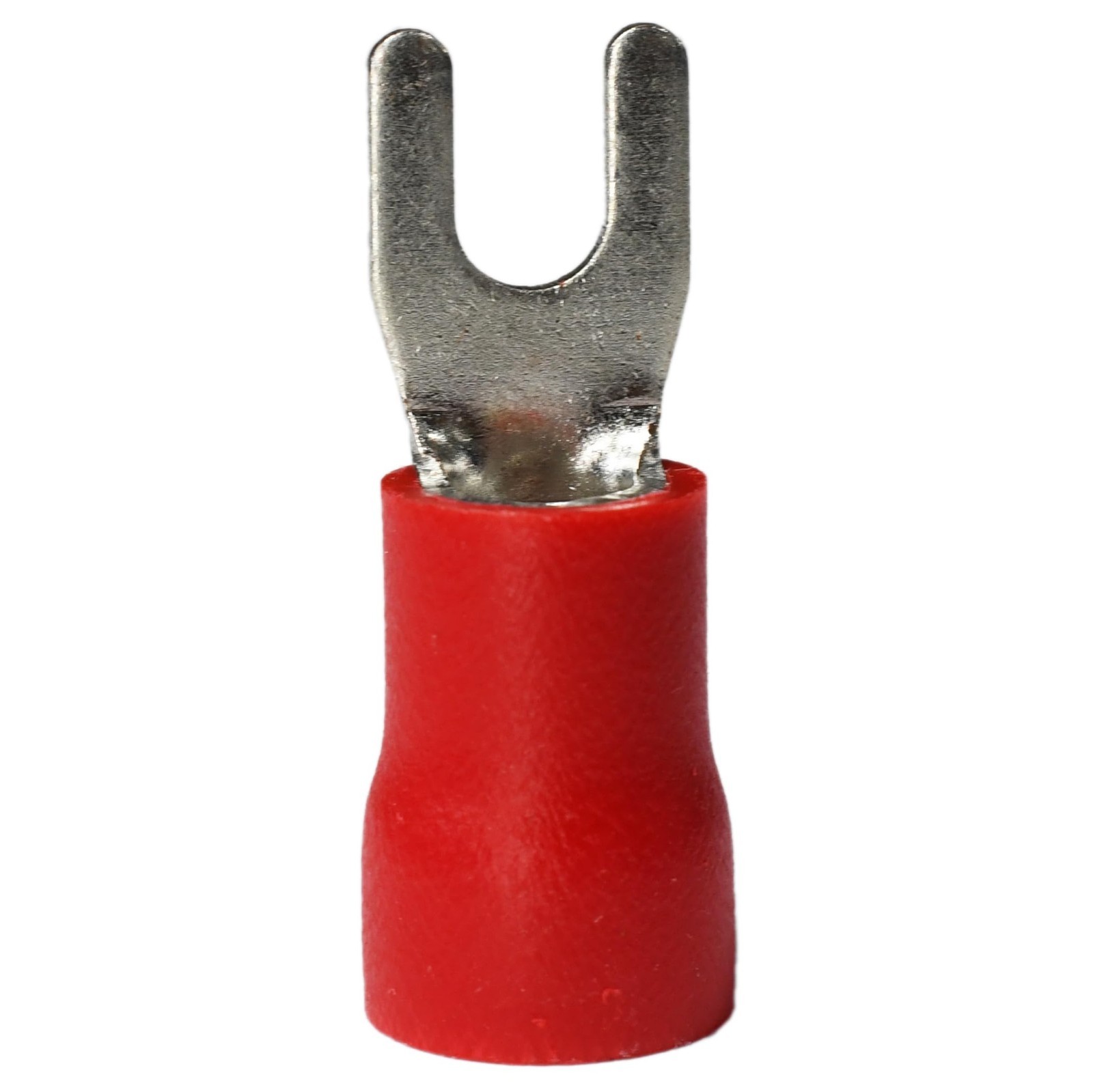 500PCS 8 AWG Fork Spade Crimp Connectors, PVC Insulated, 600V 62A, CE & RoHS