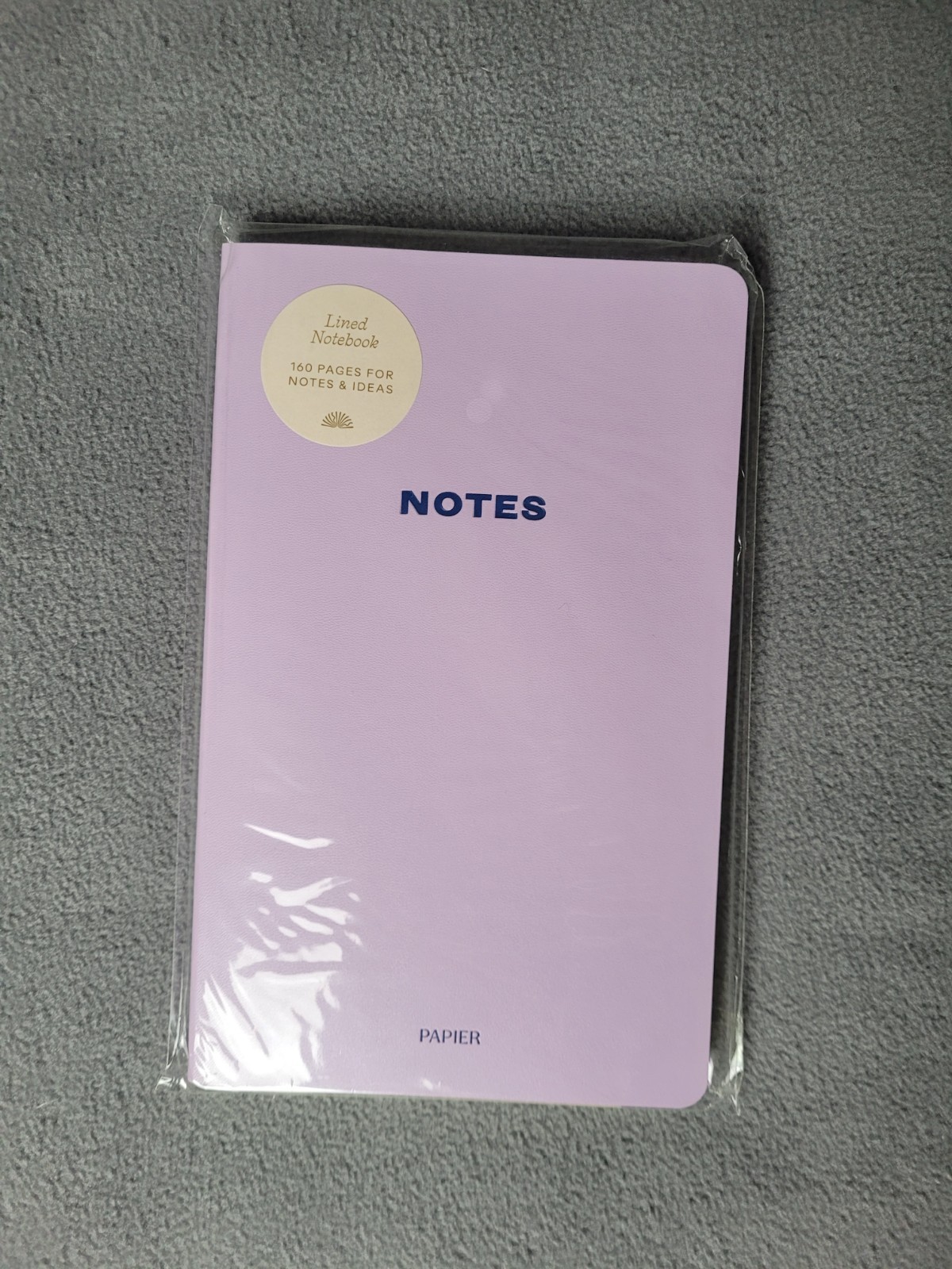 PAPIER 160 page Ruled Notebook Faux Leather Notes Lilac Soft Cover 5.1″ x 8.1″