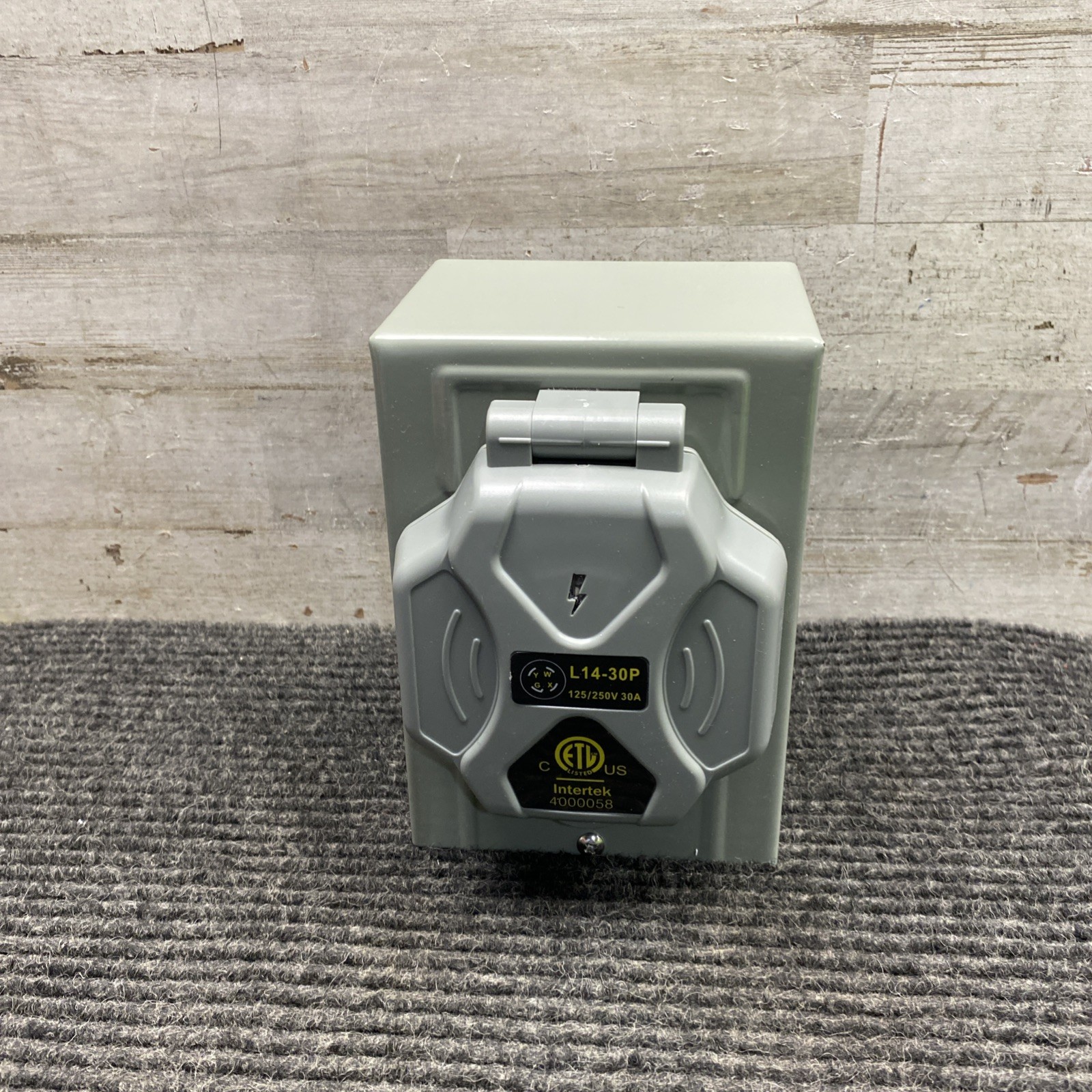 Intertek 50A Generator Power Inlet Box, 125/250V, 4000058 With Extension Cord