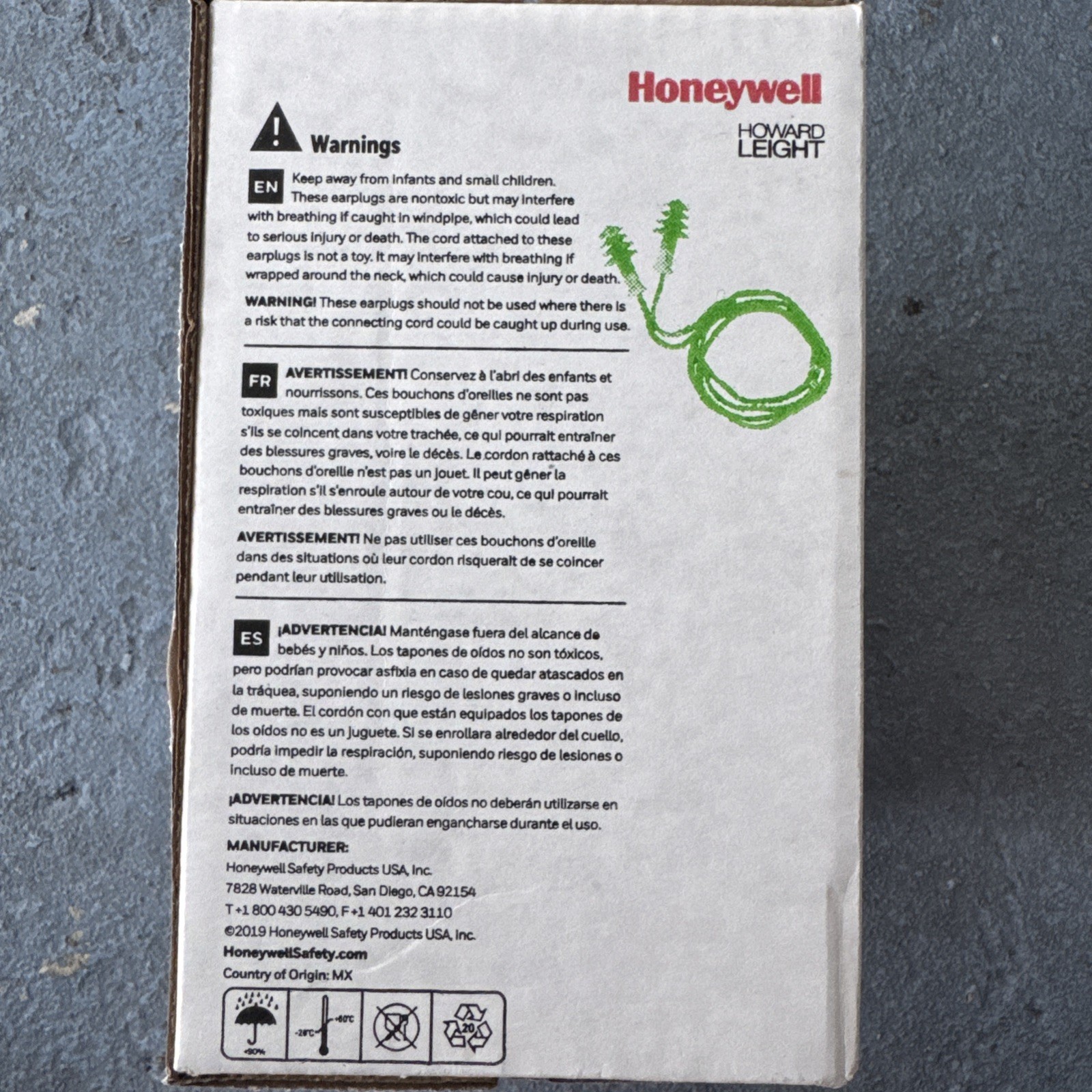 Honeywell FUS30S-HP Multiple-Use Earplugs (100)