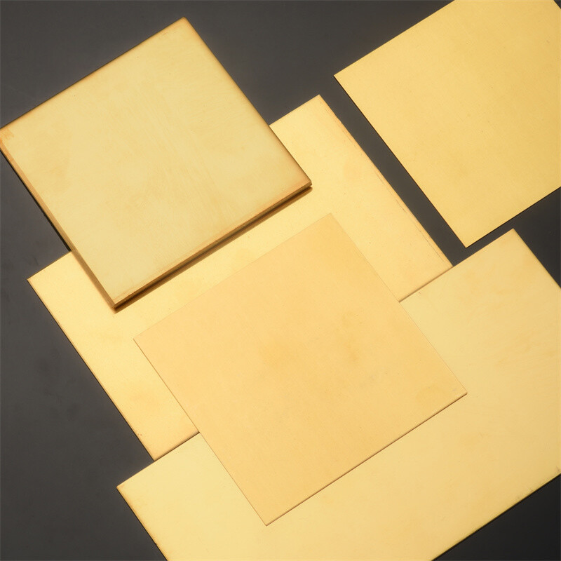 H62 Brass Sheet 0.5mm to 6mm Thickness DIY Copper Plate Durable Multiple Sizes