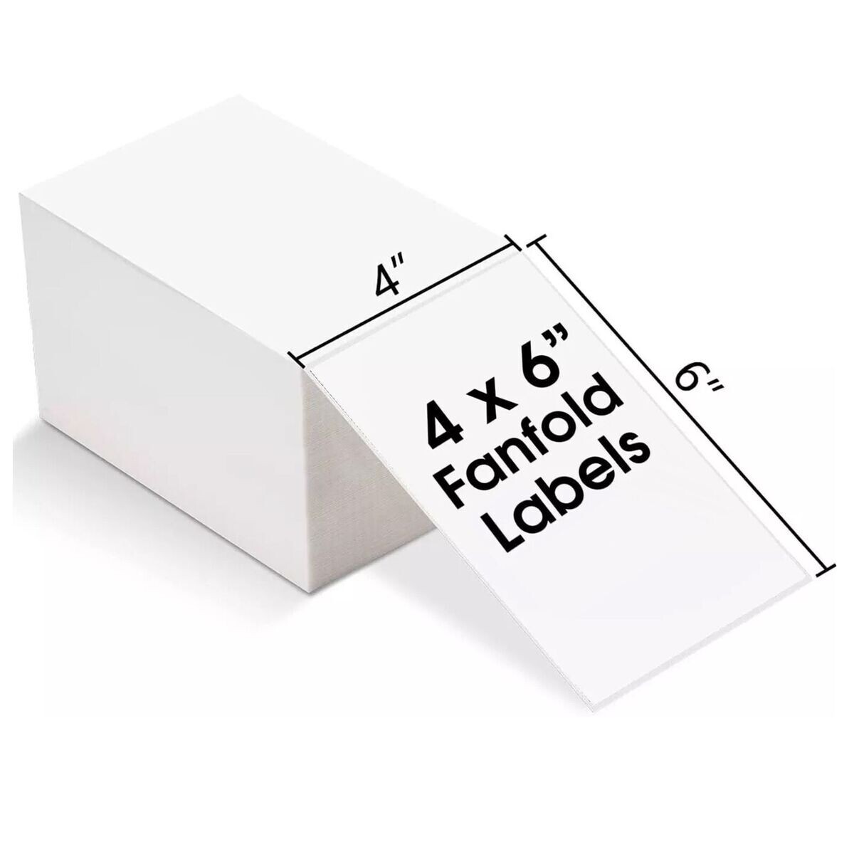 4×6 Fanfold Direct Thermal Shipping Labels for Zebra & Rollo Printer