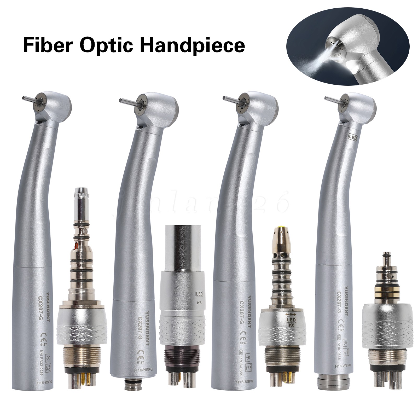 COXO YUSENDENT CX207-G Dental Fiber Optic LED High Speed Handpiece Air Turbine