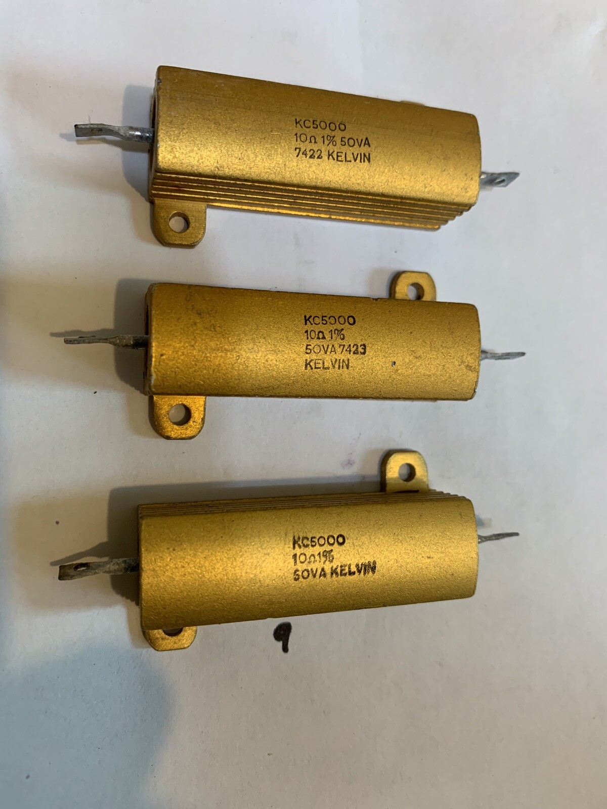 10 Ohm 50 Watt 1% Tolerance Resistor By SOVA KELVIN Brand New 3 Pack