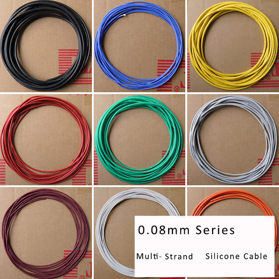 UL Strand Wire Silicone Flexible Cables Coloured 14/16/18/20/22/24/26/28/30AWG