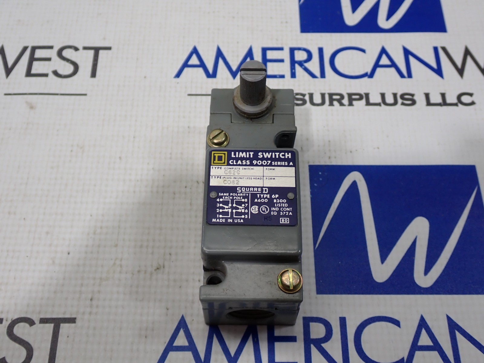 Square D 9007 C62C Limit Switch Turret Head 4,6P,13 Ser A