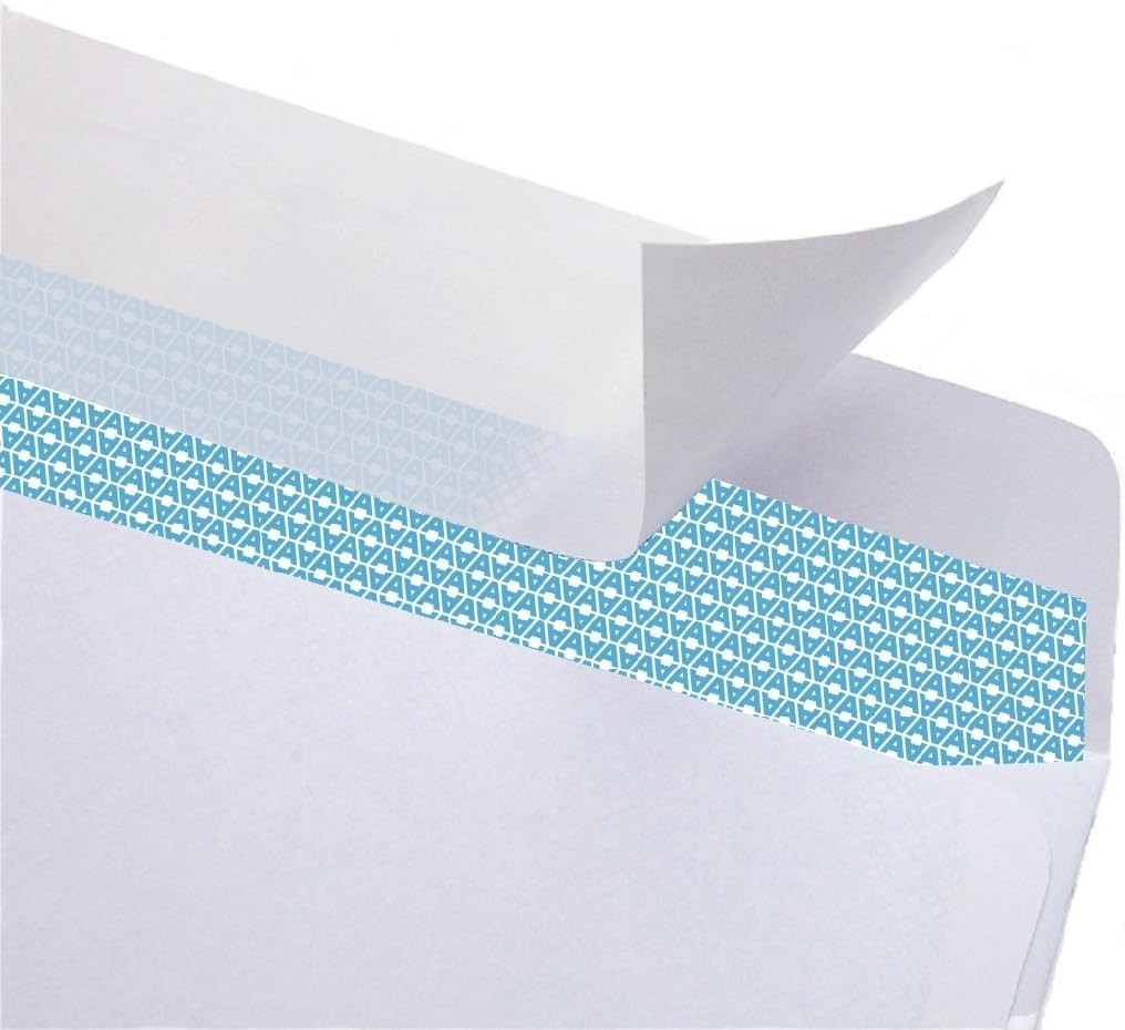 Secure 100 Self-Sealing Envelopes with Security Tint – Perfect for Everyday Use