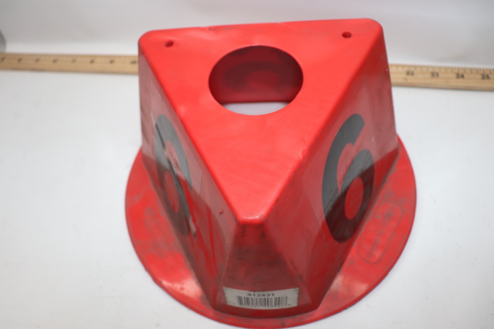 Inventory Control Cone Red 10″L x 10″W x 5″H 412431 – Dirty