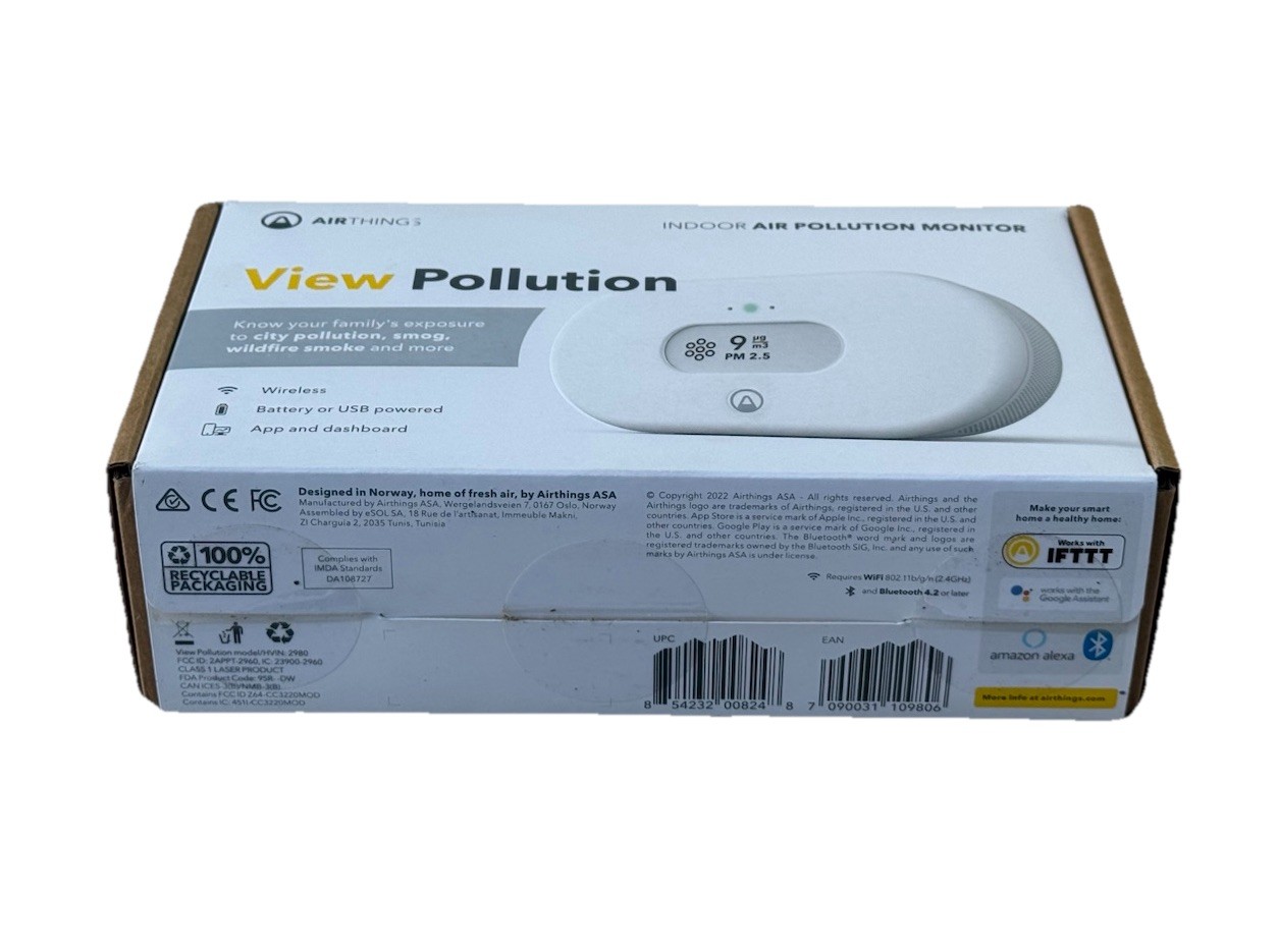 Airthings View Pollution Air Quality Indoor Air Quality Monitor 2980 NEW SEALED