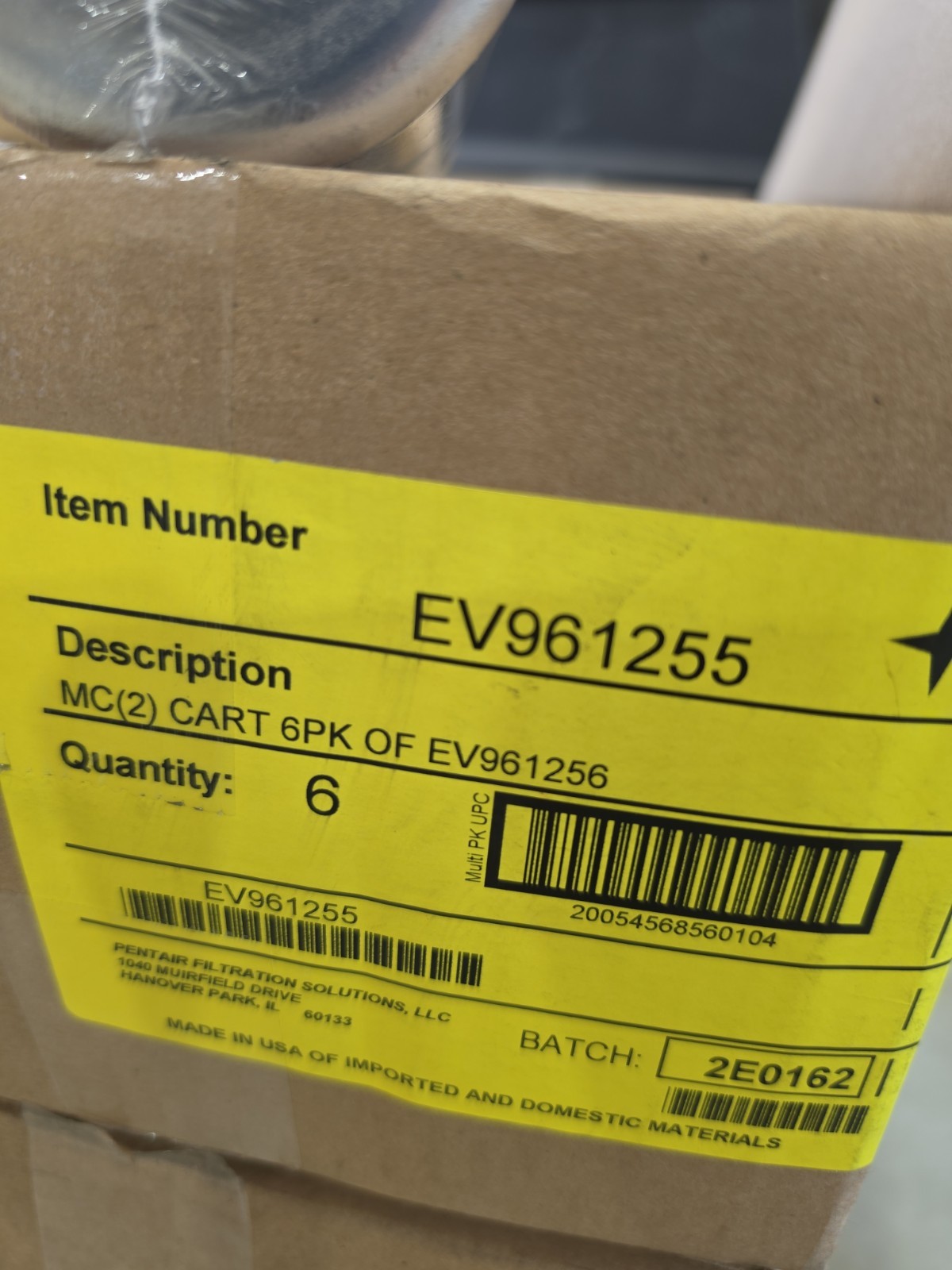Genuine Pentair Everpure MC-2 Water Filter Cartridge, EV9612-56 NEW