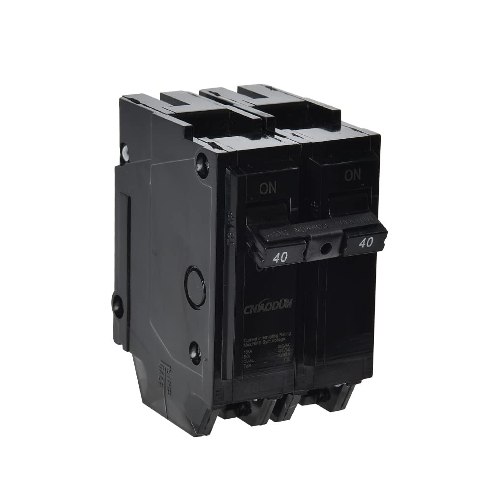 CNAODUN 100 Amp 2 Pole Circuit Breaker 120 240VAC 10KA Plug In Mount CB2P-100A