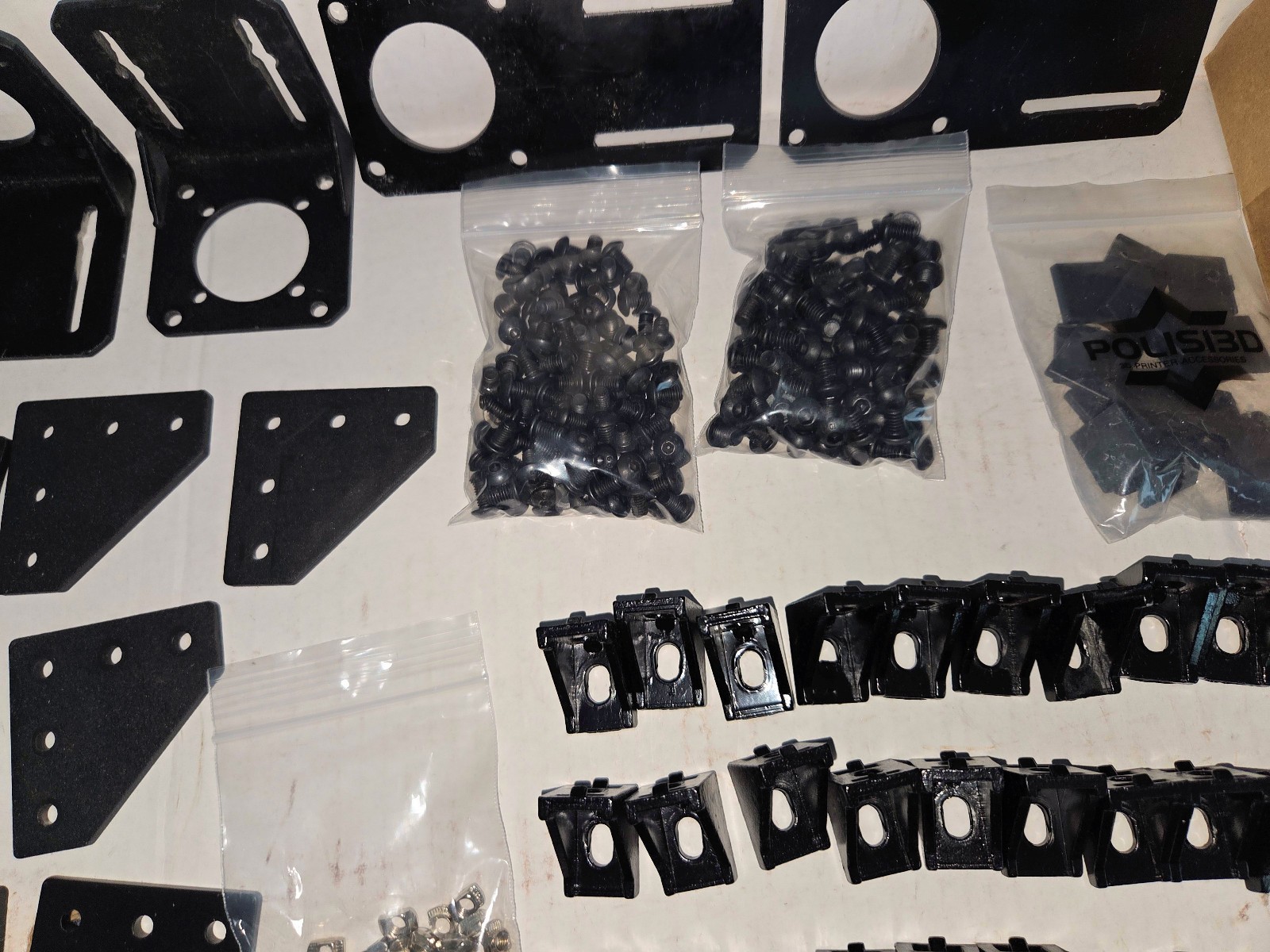 Large Lot Aluminum Extrusion, Angle Brackets, Bolts, T-Nuts, etc