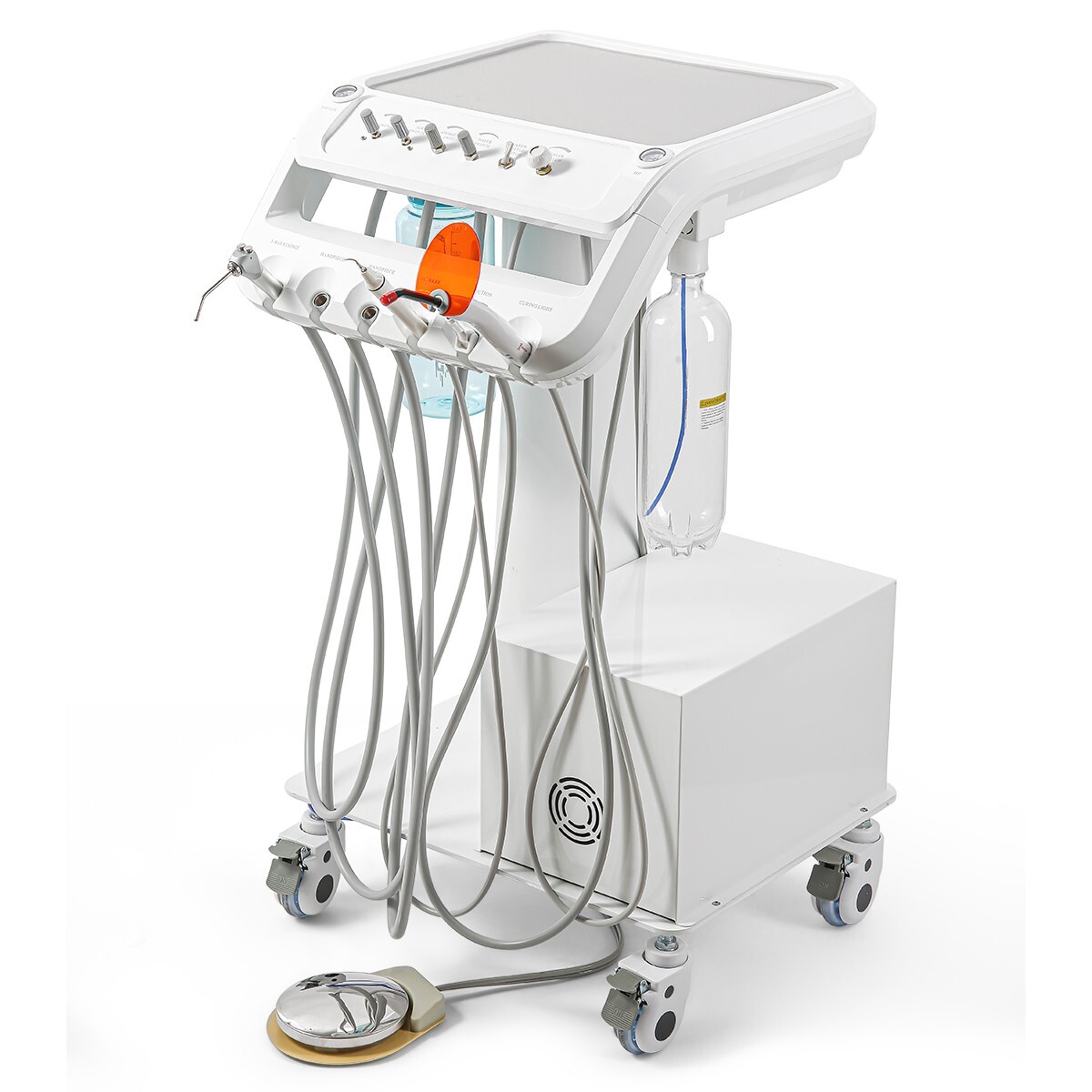 Unidad de entrega dental portátil con carretilla / silla móvil del compresor de