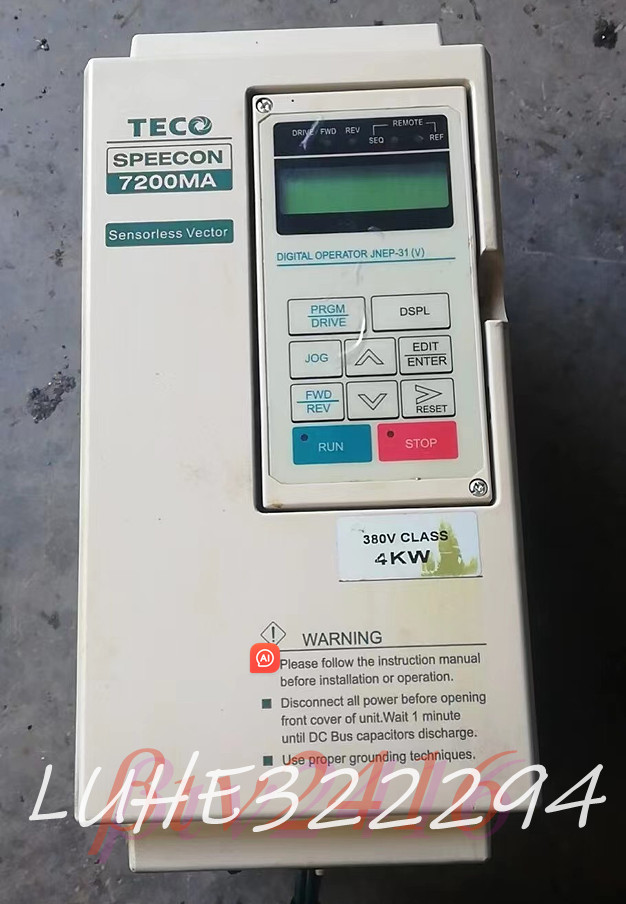 JNTMBGBB0005AZ-U- TECO SPEECON 7200MA Inverter 4KW 380V USED 3months warranty