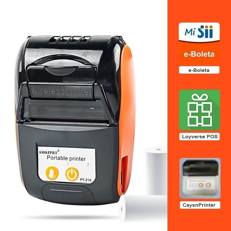 GOOJPRT PT-210 58mm Mini Portable Bluetooth Thermal Receipt Printer POS Mobile