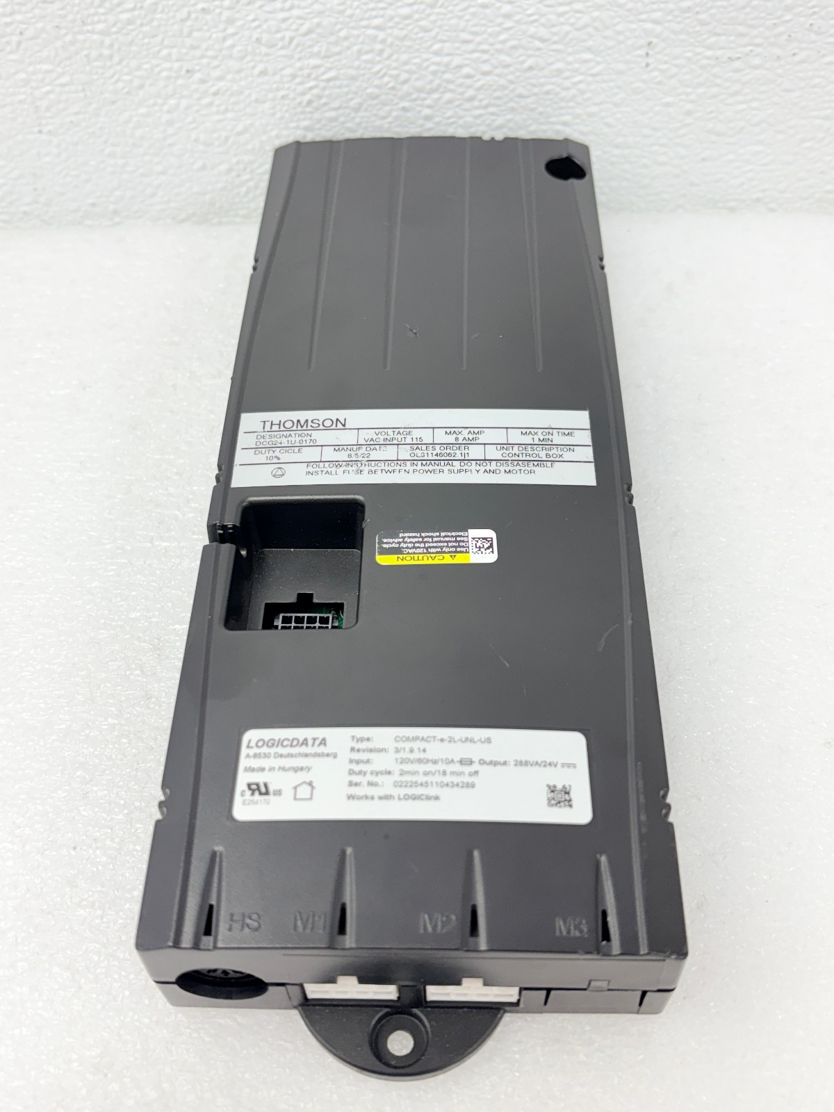 PRE OWNED | LOGICDATA COMPACT-2-OMT-US Desk Control Unit-Module Only – Black