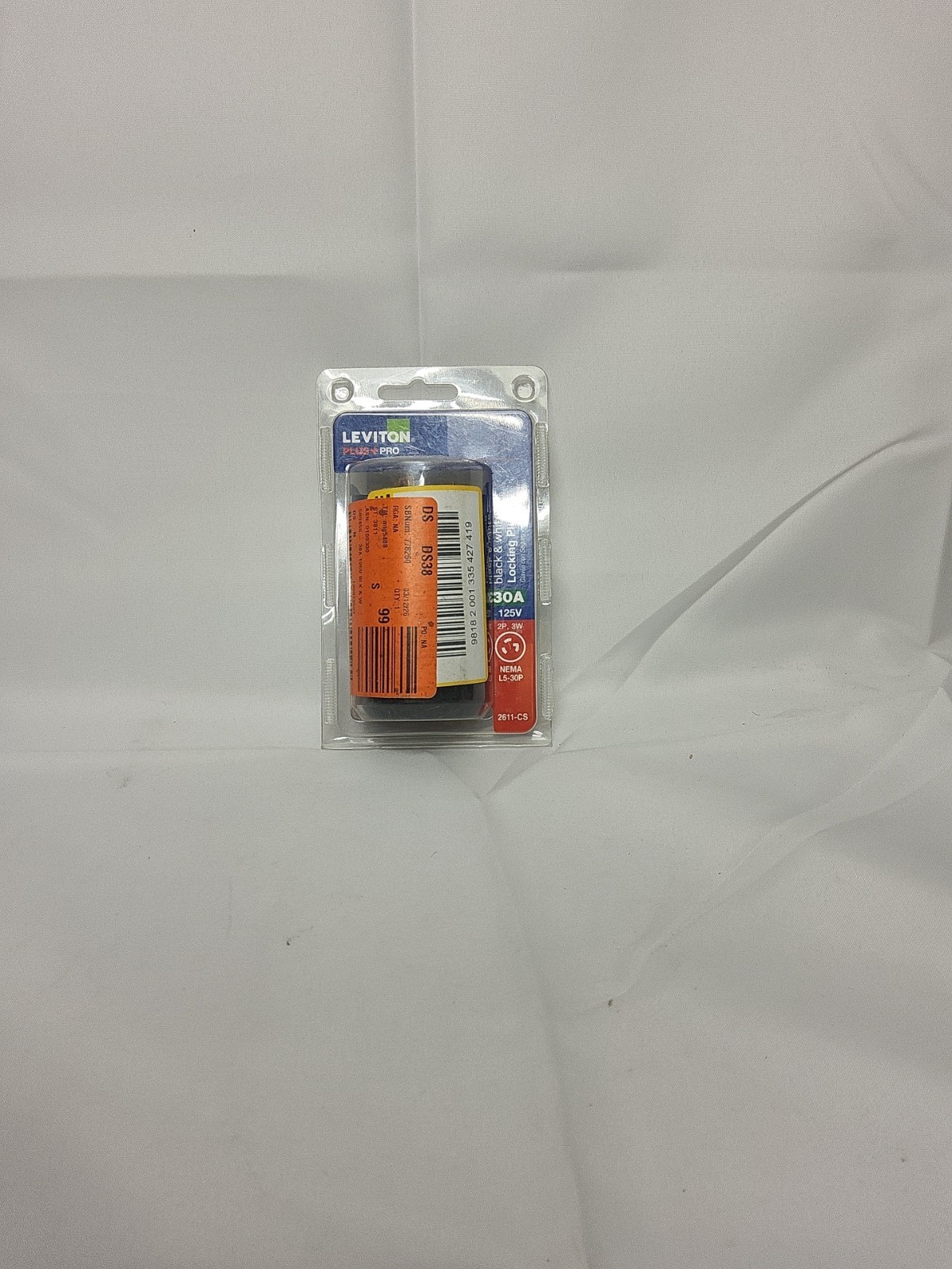 LEVITON Plus Pro 30 AMP 125V Locking Plug Industrial Grade 2611- CS
