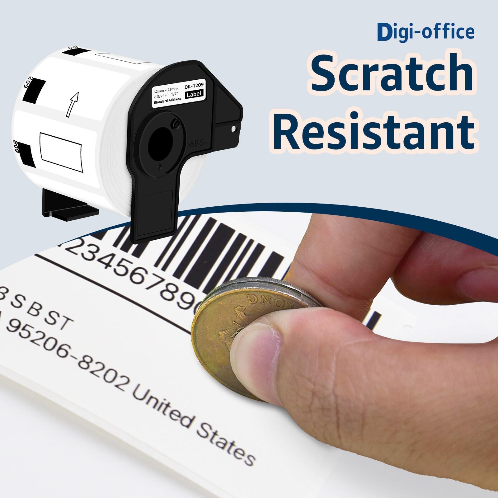 12 ROLLS 2.4 in x 1.1 in Barcode Labels Die-Cut DK-1209 For Brother QL-500 550