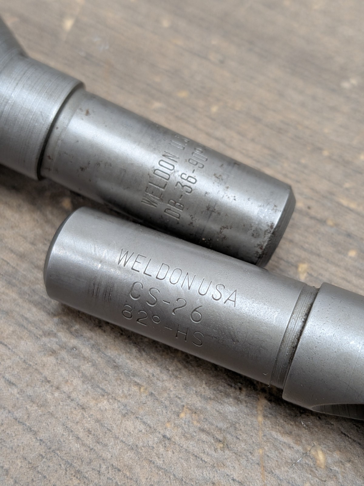 WELDON 82° HSS ZERO FLUTE PILOT COUNTERSINKS CS8-1 TO CS48, 11pc, USA MADE