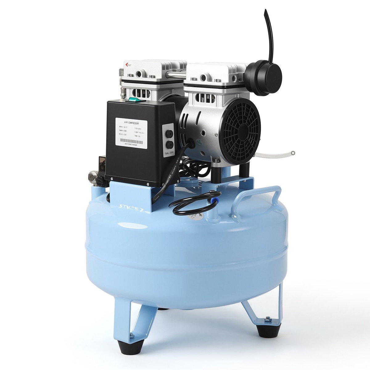 Compresor de aire silencioso médico dental libre de aceite 24L/40L tanque