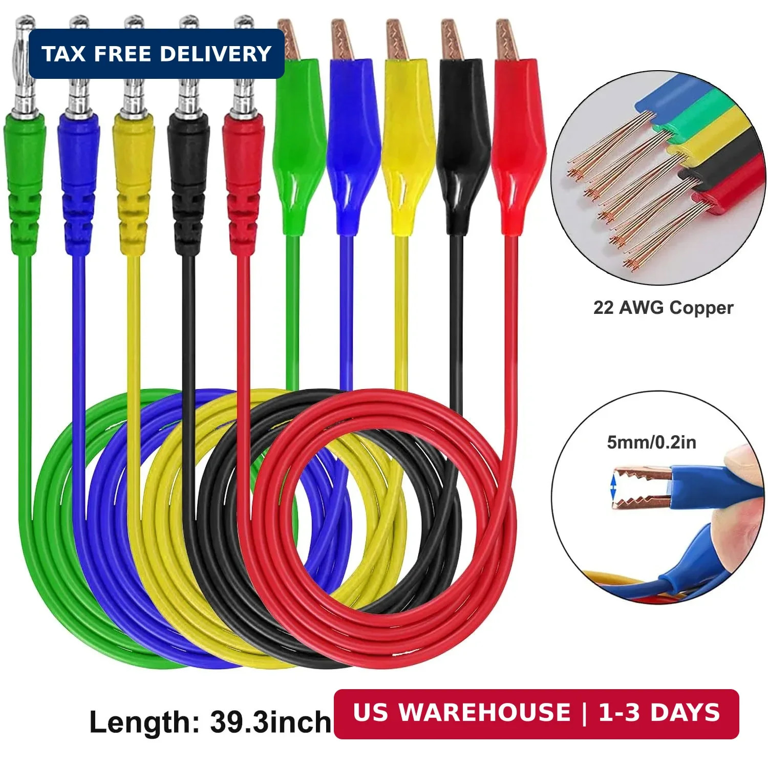 Linkhood 31PCS Back Probe Kit, Banana Plug to Copper Alligator Clip Automotive T