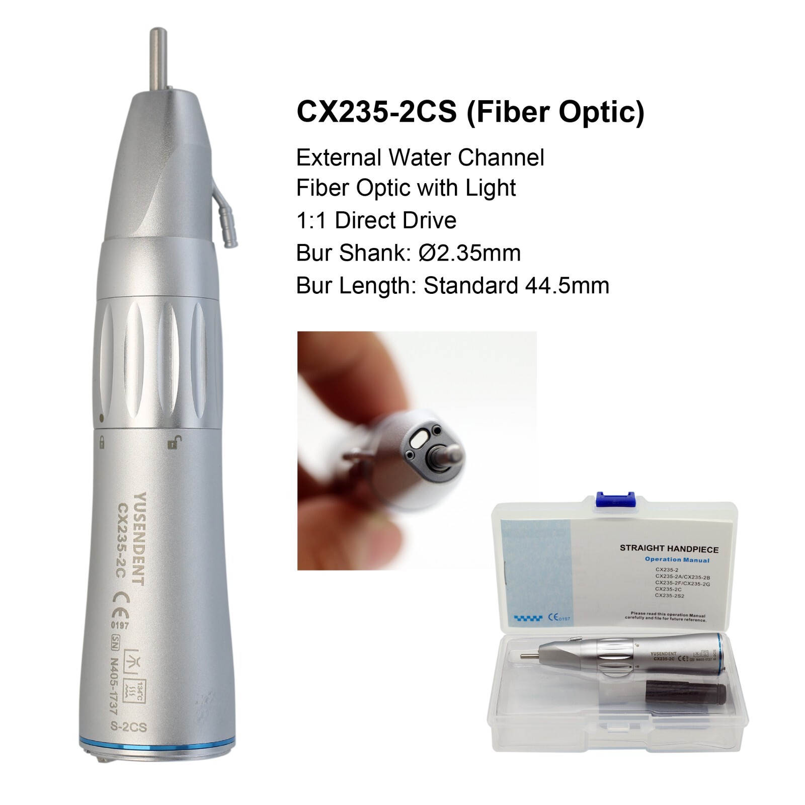 USA COXO Dental Surgical Handpiece Straight Nose Cone CX235 2BS Fiber Optic 2CS