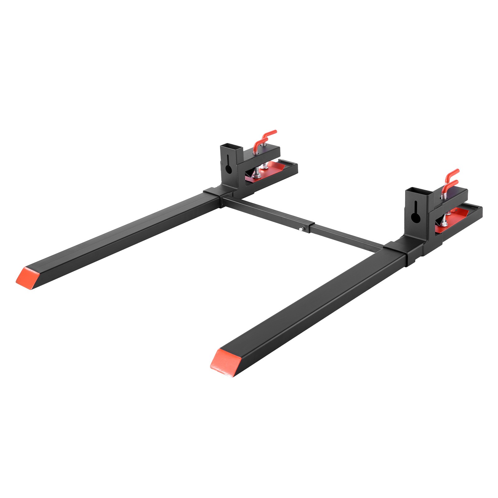 VEVOR 4000 lbs Clamp on Pallet Forks 60-Inch Tractor Forks with Stabilizer Bar