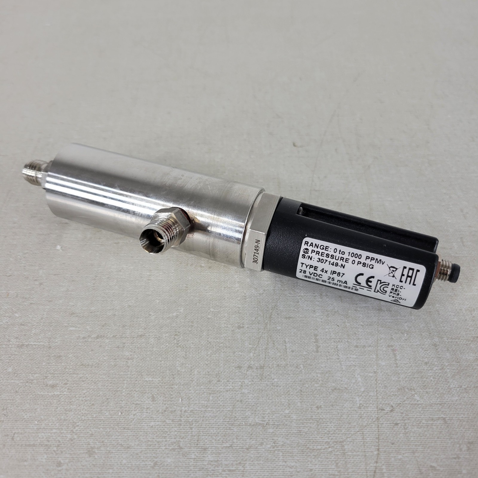 GE Panametrics VeriDri Moisture Transmitter 0-1000 PPMv 4-20mA 28VDC 1/4″ Swagel