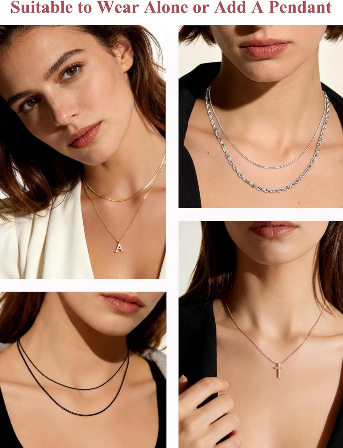 Snake Chain Necklace, 1/1.2/1.5/2mm 14K Gold Plated Womens Chains | Hypoaller…