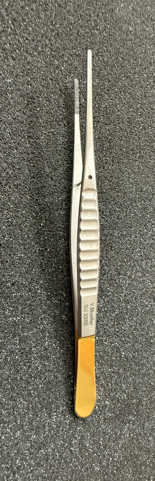 V. Mueller SU2250 Tissue Forceps 6″ Tungsten Carbide Inserts Tip plastic Surgery