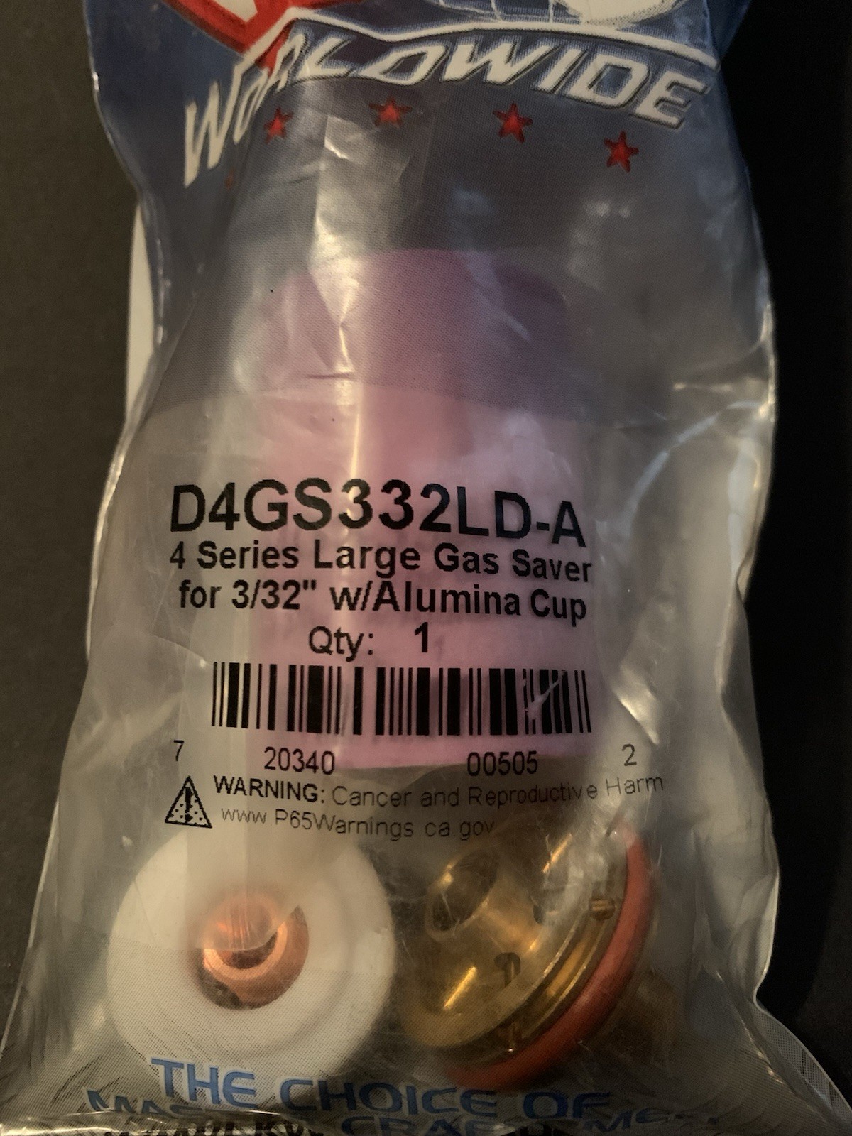 CK Worldwide D4GS332LD-A Large Gas Saver W/Alumina Cup