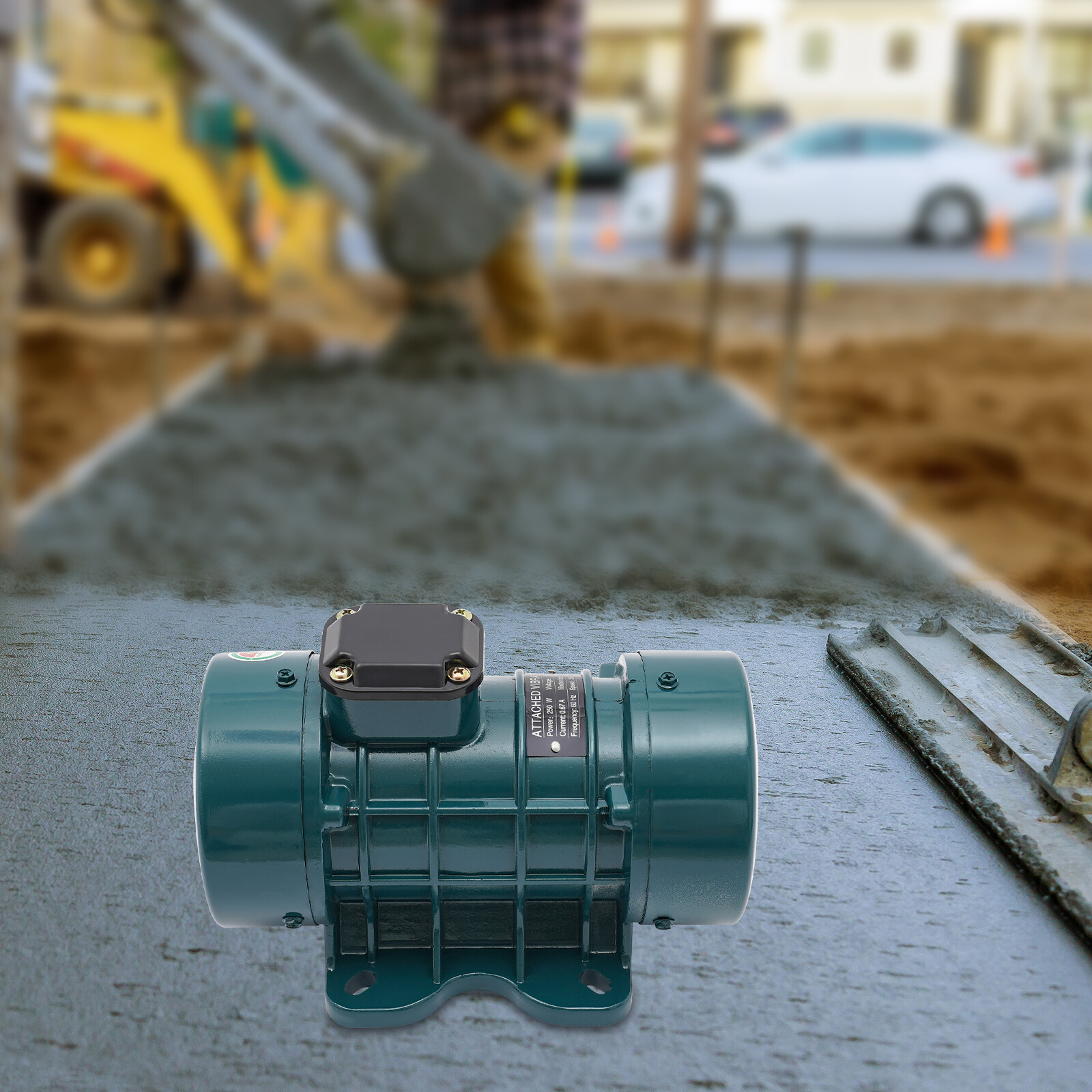 High-Performance Dark Green Concrete Vibration Motor – 250W Aluminum Design