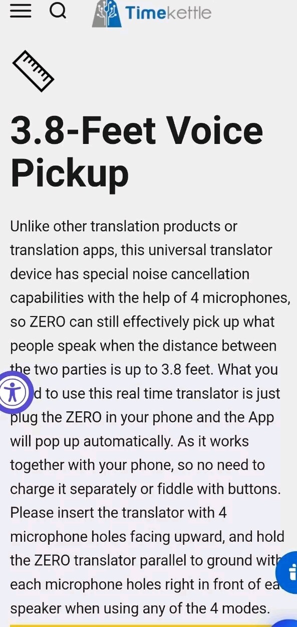 Timekettle TMK002 Zero Translator 3 in 1 – 40 Languages Android Type C – NEW