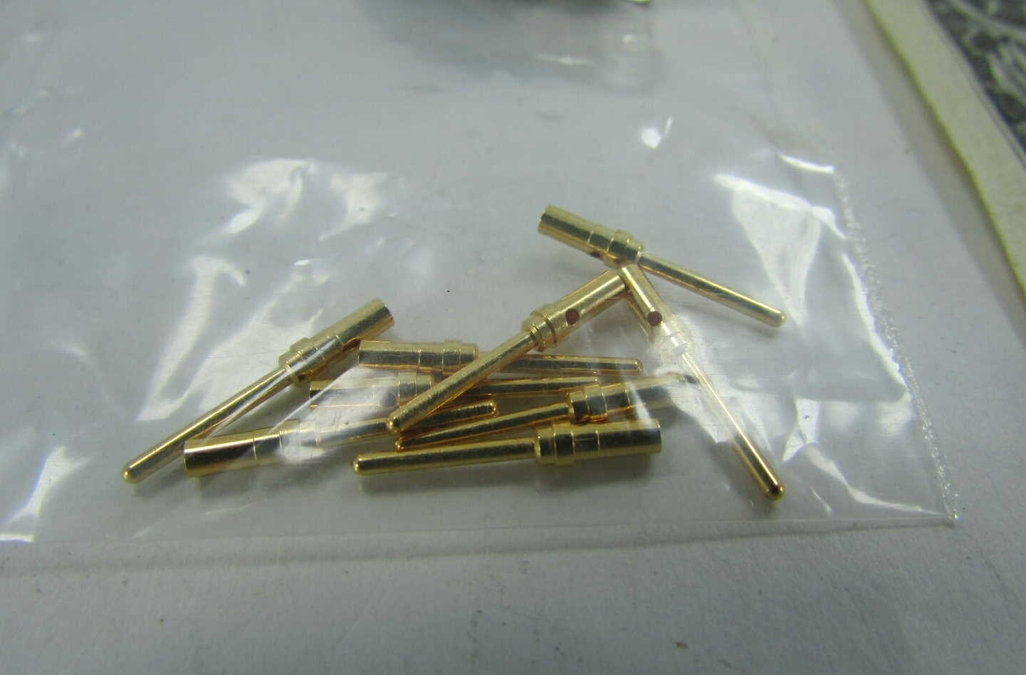 2 Positronic Mil Spec DSub Connectors DE-9, DB-9 Male, Gold Crimp Pins RD9M1000Z