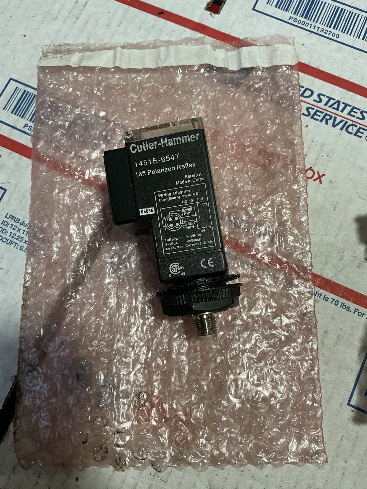 Eaton 1451E-6547 Polarized Retroreflective Photoelectric Sensor New No Box A5