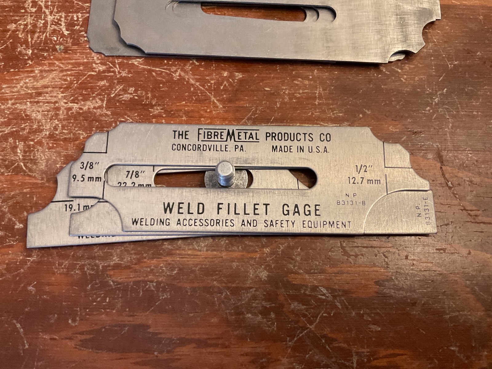 The Fibre Metal Products Co Weld Fillet Gage 7pc Welding Gauge – Made in USA