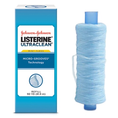 ULTRACLEAN MINT DENTAL FLOSS J&J DENTAL LISTERINE 90 YARD SPOOL 44032
