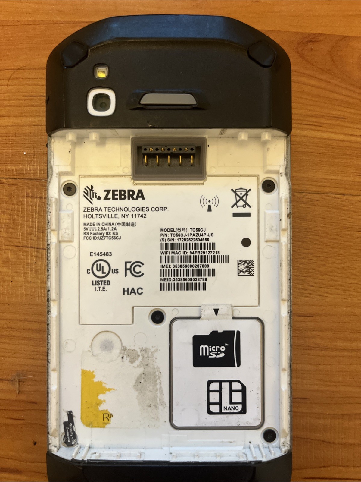 Zebra TC56 Enterprise-Grade Mobile Computer – TC56CJ-1PAZU4P-US – UNTESTED/AS-IS