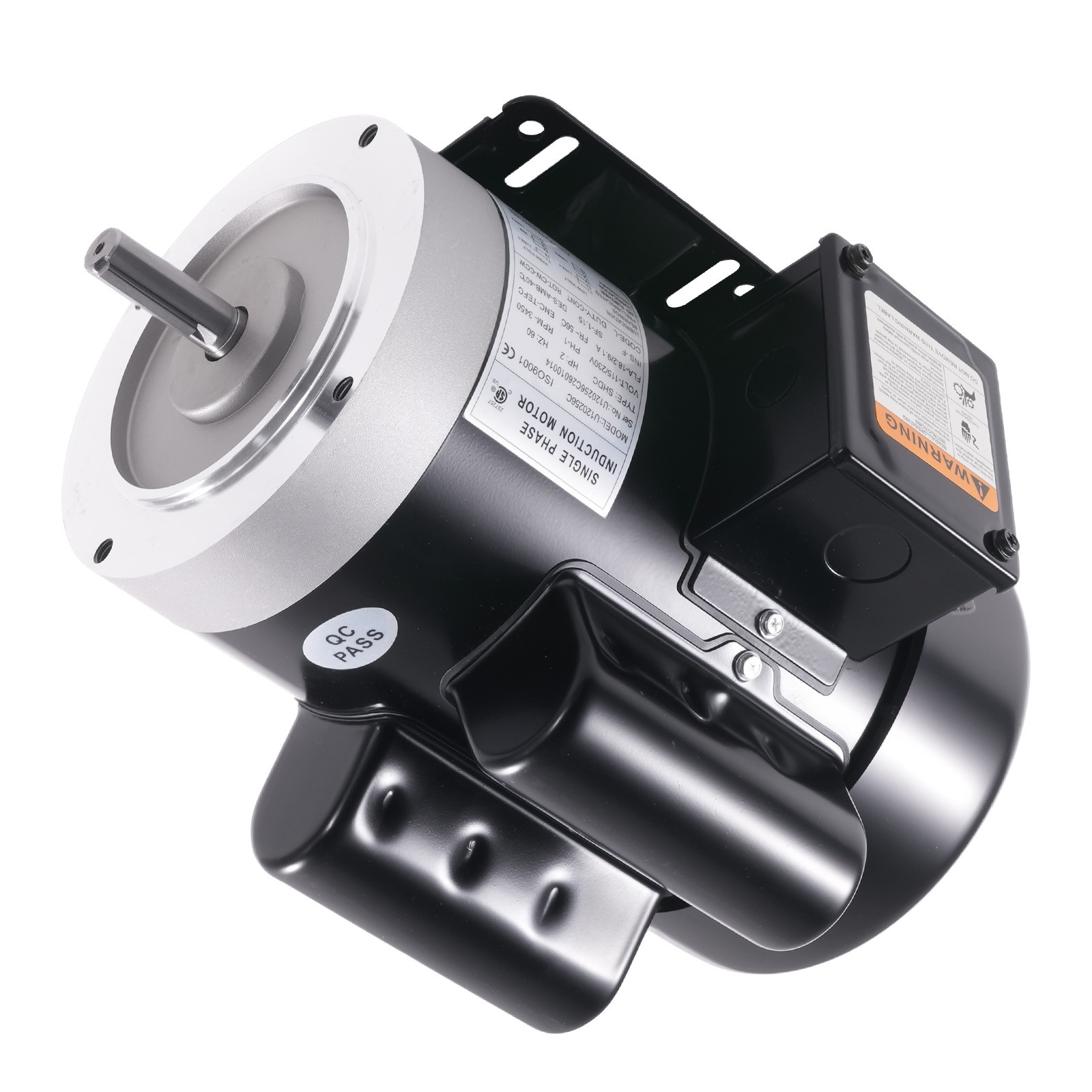 2HP Electric Motor 3450RPM AC 115V/230V 56C Frame 1Phase 5/8″ Keyed Shaft