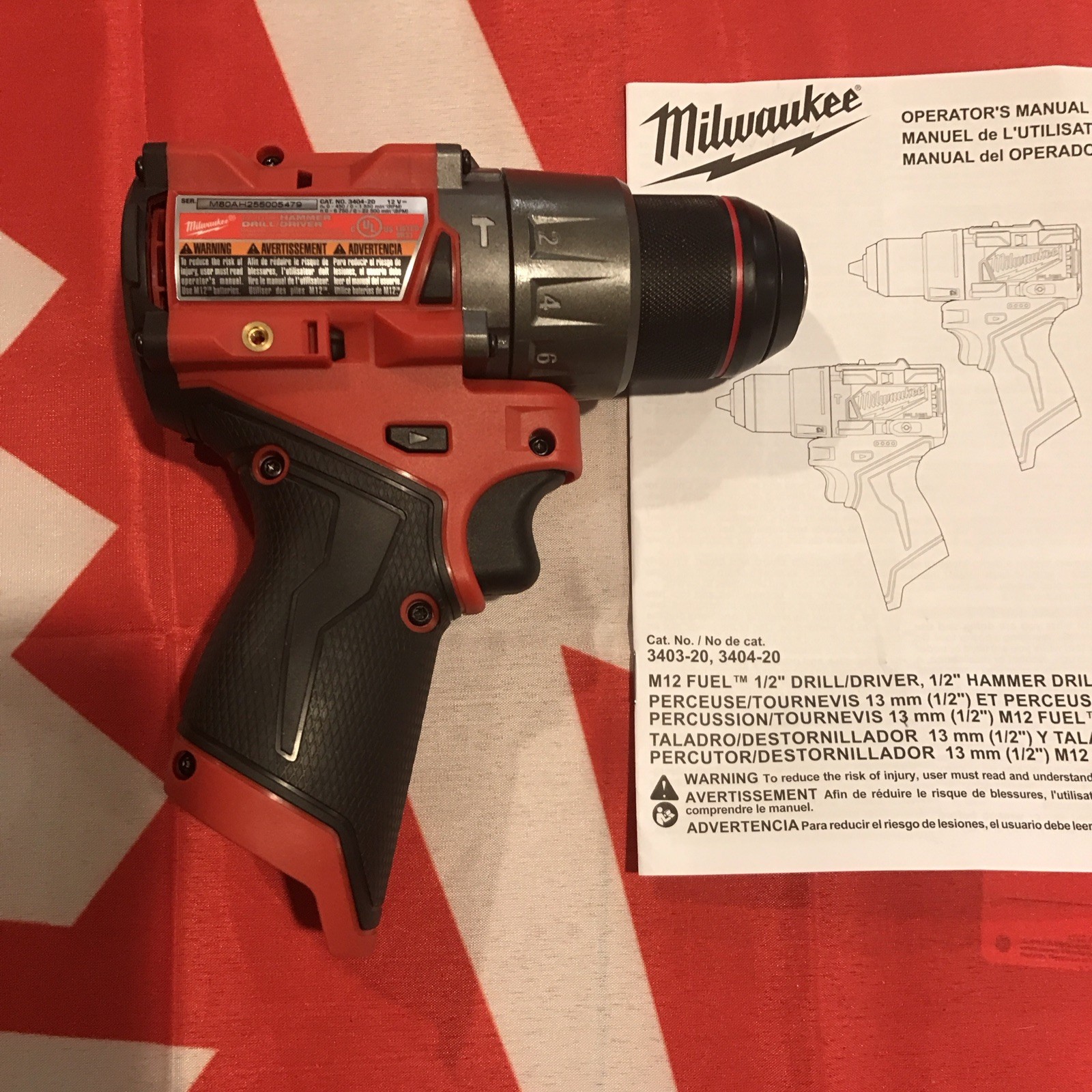 Milwaukee M12 FUEL 1/2″ Hammer Drill/Driver 3404-20 New – Tool Only