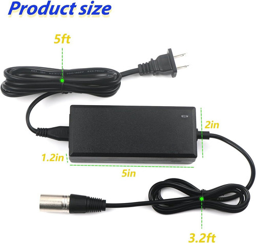 29.4V2A 3 pin XLR Charger Replacement for Lithium Battery Charging and…