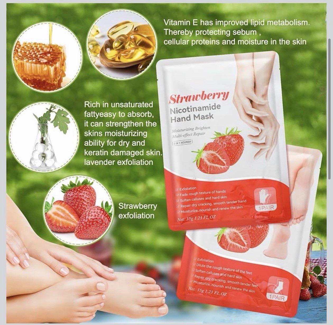 Hydrating & Moisturizing Gloves & Socks Masks Combo 24PCS for Hand and Foot
