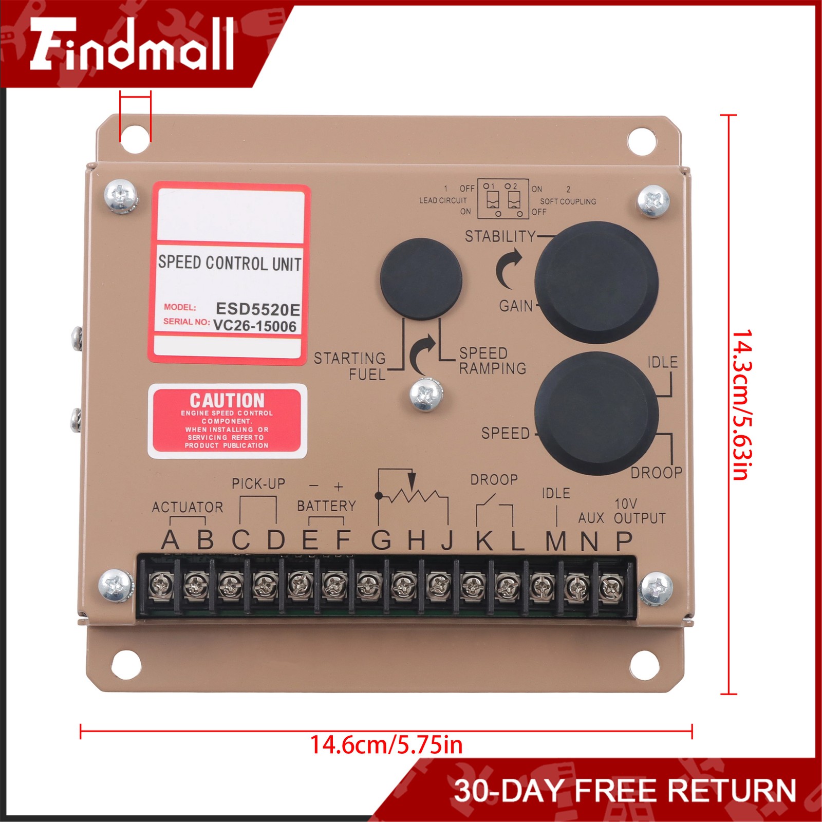 Findmall ESD5520E Governor Speed Control Unit for Diesel Generator Set