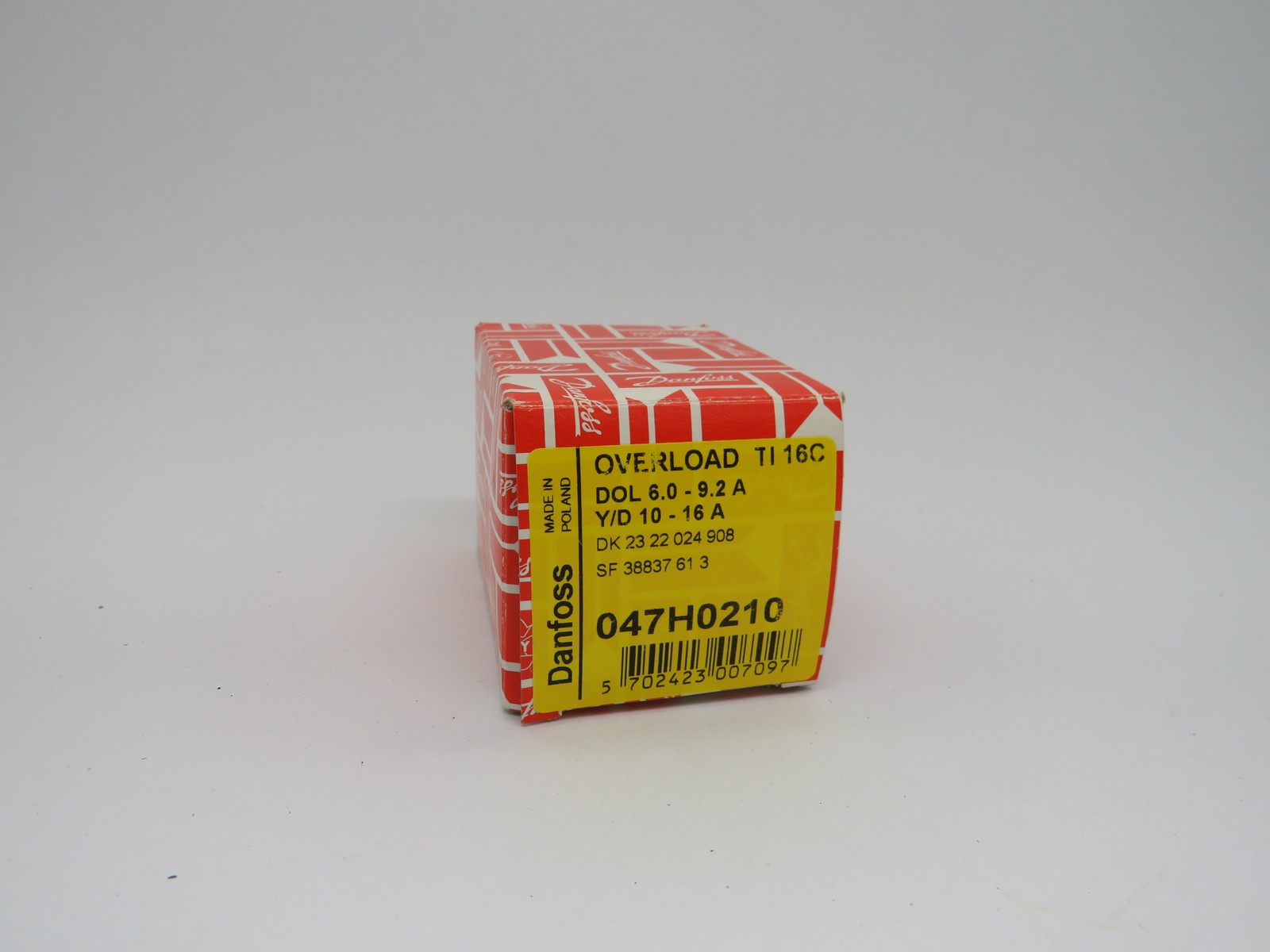 Danfoss 047H0210 Thermal Overload Relay Type TI 16C DOL 6.0-9.2A Y/D 10-16A NEW