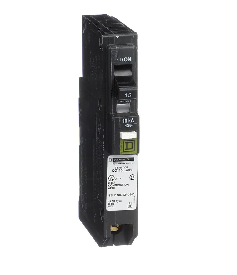 Square D 15A CAFI Combination Arc-Fault Circuit-Interrupter QO115CAFIC