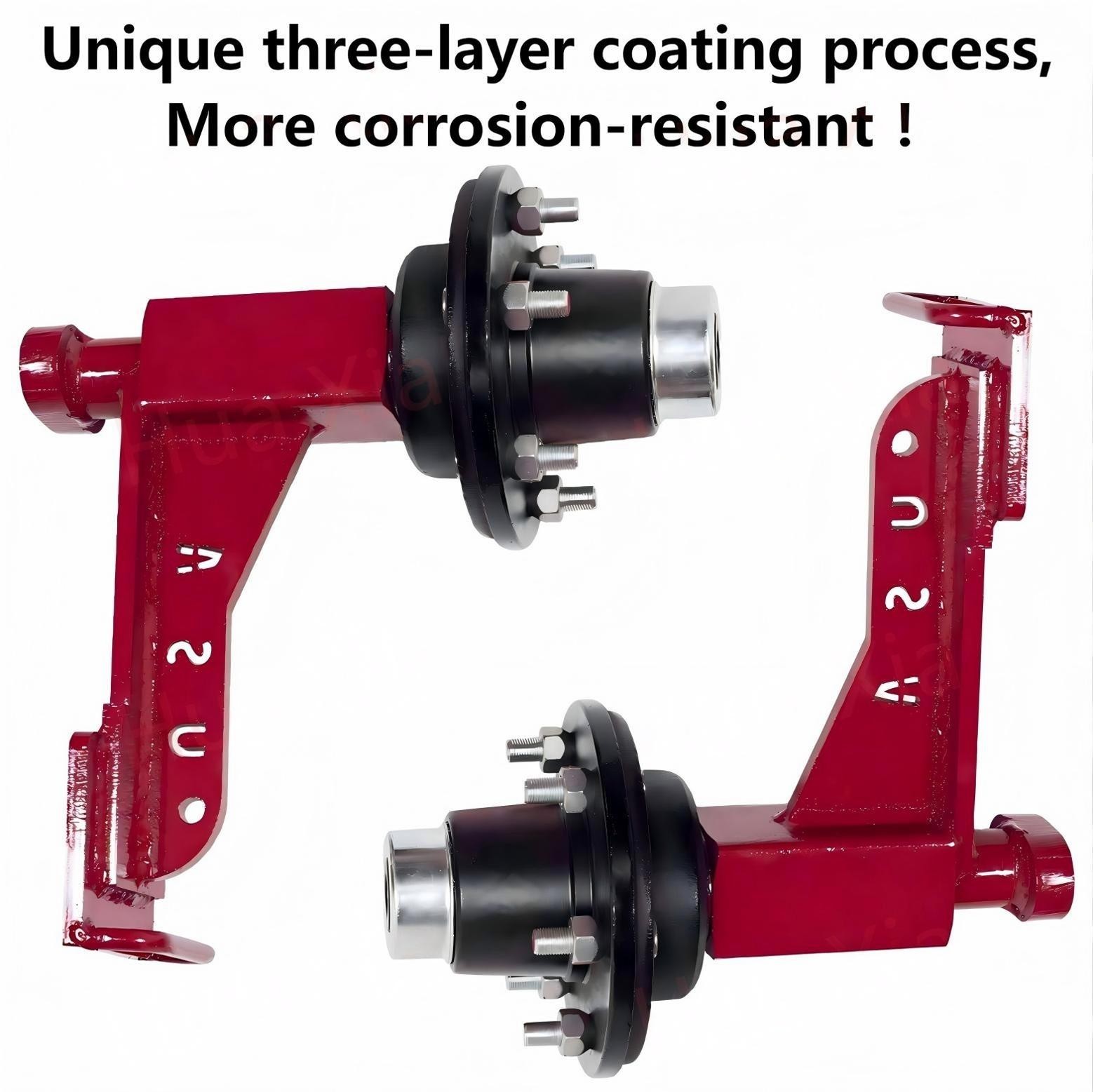 2-Pack 15000lbs Shipping Container Wheels，6×5.5 Lug，Heavy-Duty Container Axles
