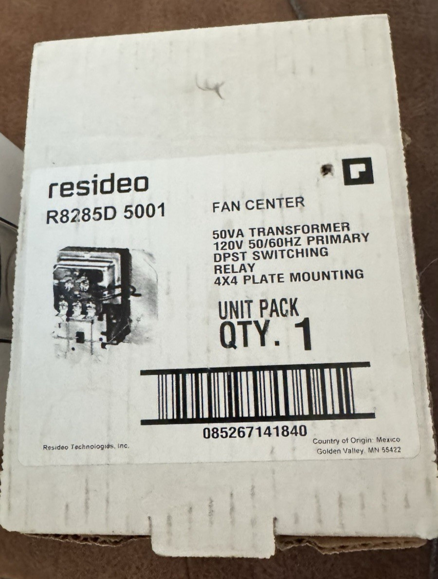 Resideo R8285D 5001 Transformer and DPST Switching Relay