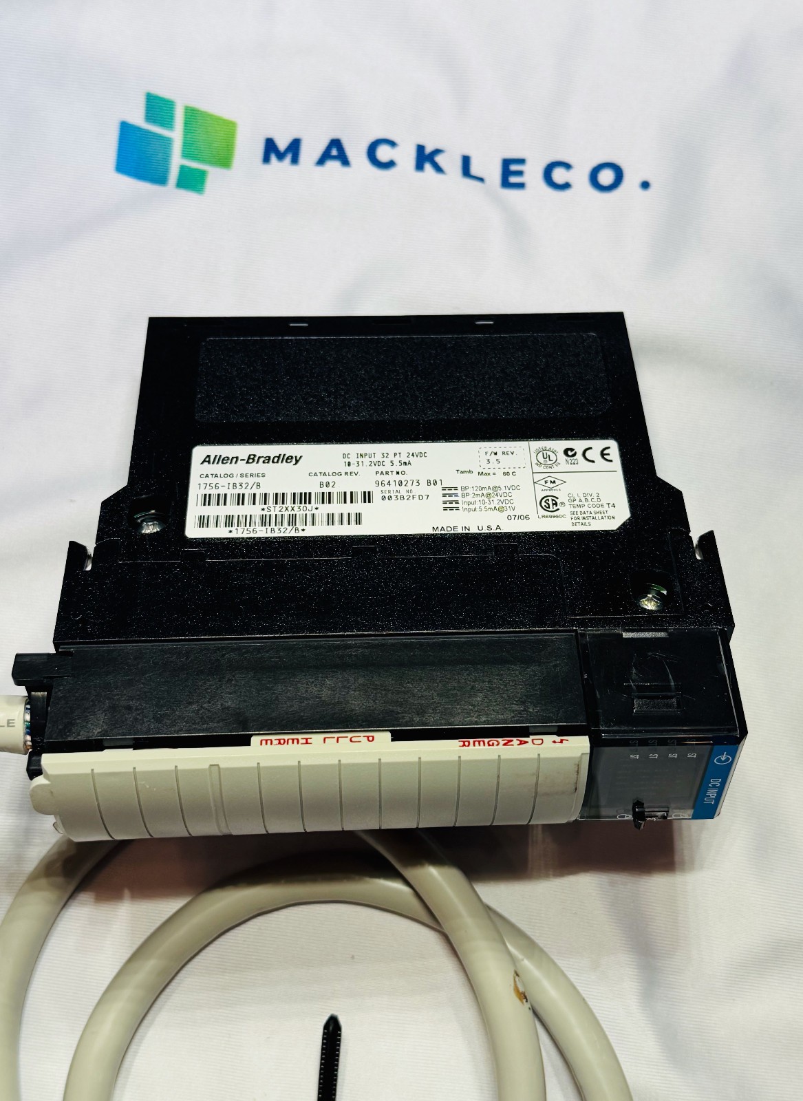 Allen-Bradley ControlLogix 1756-IB32 32 Point Digital Input Module 24VDC ACABLE